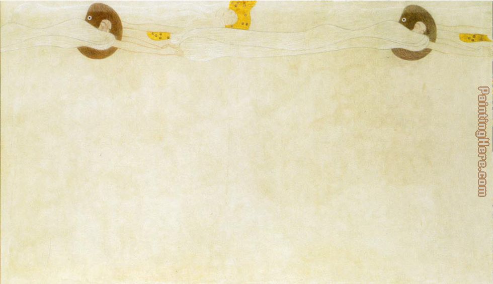 Entirety of Beethoven Frieze left4 painting - Gustav Klimt Entirety of Beethoven Frieze left4 art painting
